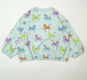 画像2: MakeYourDay　　カラフルポニー総柄長袖Tシャツ　サックス (2)