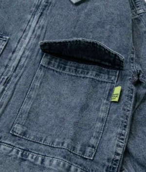 画像3: MakeYourDay　ジップアップデニムブルゾン(ジュニアサイズ)　　ネイビーブルー (3)