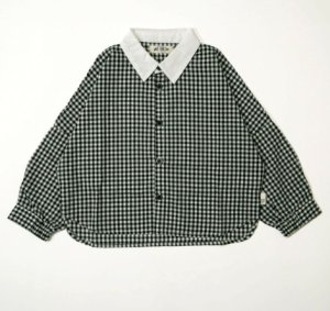 画像1: MakeYourDay　　ママとおそろいチェックとストライプのドルマンシャツ　　チェック柄 (1)