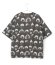 画像2: MakeYourDay　　いろんな顔総柄半袖Tシャツ(大人サイズ)　　チャコール (2)