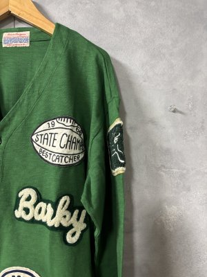 画像2: 2026春夏　DENIMDUNGAREE　天竺　ワッペン　カーディガン　　8；グリーン (2)