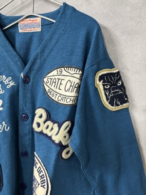 画像2: 2026春夏　DENIMDUNGAREE　天竺　ワッペン　カーディガン　　24；オールドネイビー (2)