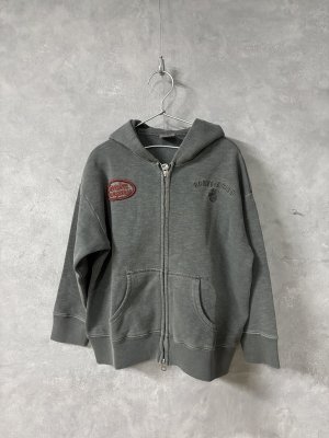 画像1: 2026春夏　DENIMDUNGAREE　裏毛　PENNIE ジップアップパーカー　17；チャコール (1)