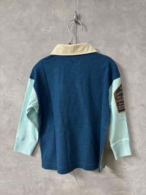 画像3: 2026春夏　DENIMDUNGAREE　天竺　ワッペン　ラガーシャツ　　91；クレイジー (3)