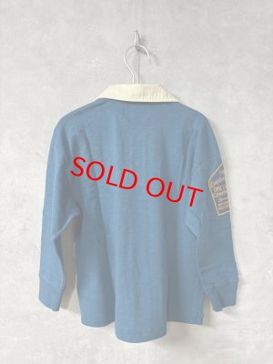 画像3: 2026春夏　DENIMDUNGAREE　天竺　ワッペン　ラガーシャツ　　24；オールドネイビー　　サイズ；125 (3)