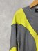 画像2: gomme 　テレコ切替長袖Tシャツ　　チャコール*イエロー　　サイズ；M (2)