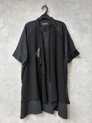 画像1: gomme 　ロングシャツ　　2；黒　サイズ；M (1)