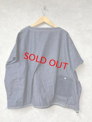 画像3: 2026   快晴堂｜Girl'sライトオンスデニムWide-Tシャツ　　1:インディゴデニム　　サイズ；F (3)