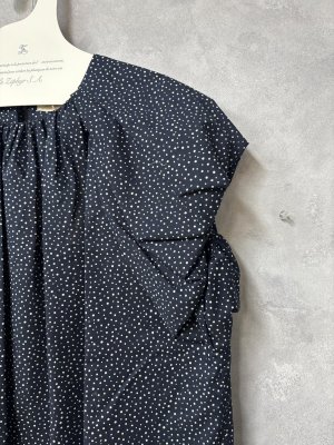 画像2: 2026SS　 Bon Vieux Temps　　ブラウス　ネイビー　サイズ；1 (2)