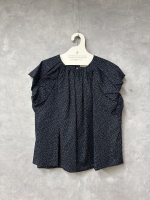 画像1: 2026SS　 Bon Vieux Temps　　ブラウス　ネイビー　サイズ；1 (1)
