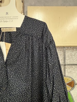 画像2: 2026SS　 Bon Vieux Temps　　ワンピース　ネイビー　サイズ；1 (2)