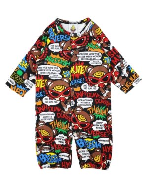 画像1: MY FIRST HYSTERIC　  TEDDY ROCKS総柄 2WAYALL　　14；ブラック　サイズ；F(60-70cm) (1)