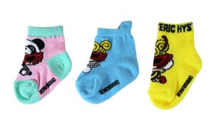 画像1: ☆MY FIRST HYSTERIC　　  MINI ALLSTAR ベビー3Pソックス　　90；マルチ (1)
