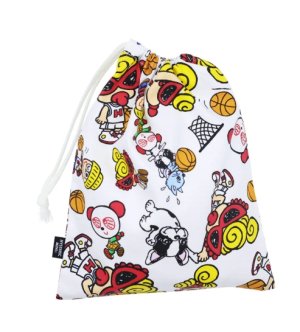 画像2: HYSTERIC MINI 　HYSTERIC MINI HOOPS総柄 巾着　14；ブラック (2)