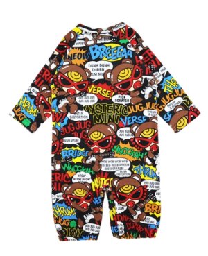 画像2: MY FIRST HYSTERIC　  TEDDY ROCKS総柄 2WAYALL　　14；ブラック　サイズ；F(60-70cm) (2)