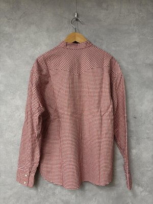 画像3: 2026春夏 　DENIMDUNGAREE　ギンガム シャツ　　5；赤 (3)