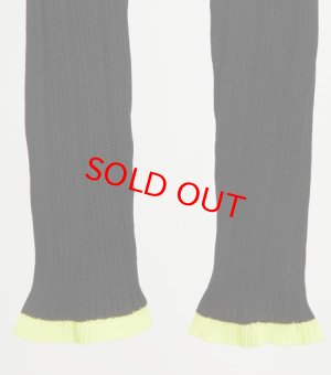 画像2: gomme 　リブレギンス　　3；黒*イエロー　　サイズ；F (2)