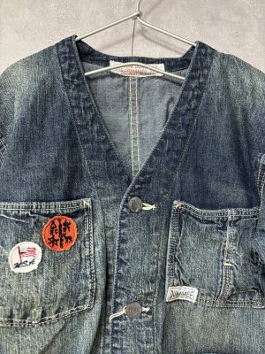 画像2: 2026春夏 　DENIMDUNGAREE　8OZデニム カバーオール　　4；紺 (2)
