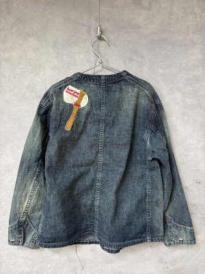 画像4: 2026春夏 　DENIMDUNGAREE　8OZデニム カバーオール　　4；紺 (4)