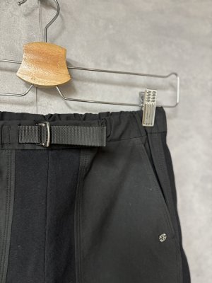 画像2: 2026春夏　FITH  　綿麻ドッキング　ジョガーロングパンツ　２；黒　 (2)