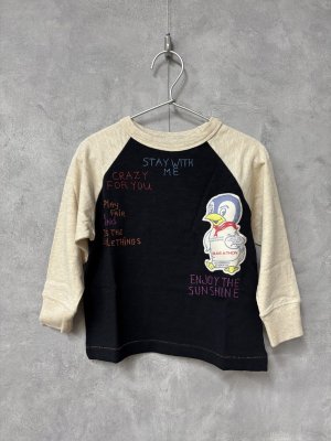 画像1: 2026春夏 　DENIMDUNGAREE　テンジク STAY WITH ME　TEE　　2；黒 (1)
