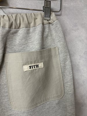 画像3: 2026春夏　FITH  　綿麻ドッキング　ジョガーロングパンツ　3；グレー (3)