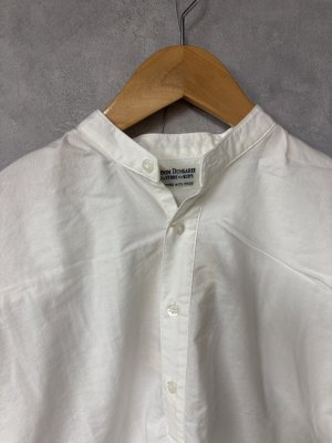 画像2: 2026春夏 　DENIMDUNGAREE　ポプリン グランパ シャツ　　1；白 (2)