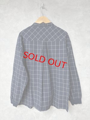 画像3: ヴァンブラン vent blanc　　ウェーブボイルワークシャツ　　NVY CHECK 　サイズ；F (3)