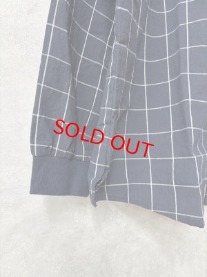 画像2: ヴァンブラン vent blanc　　ウェーブボイルワークシャツ　　NVY CHECK 　サイズ；F (2)