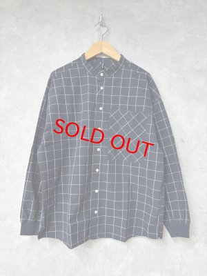 画像1: ヴァンブラン vent blanc　　ウェーブボイルワークシャツ　　NVY CHECK 　サイズ；F (1)