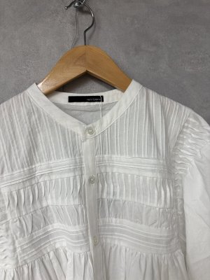 画像2: ヴァンブラン vent blanc　　フロントピンタックデザインブラウス　OFFWHITE　　サイズ；F (2)