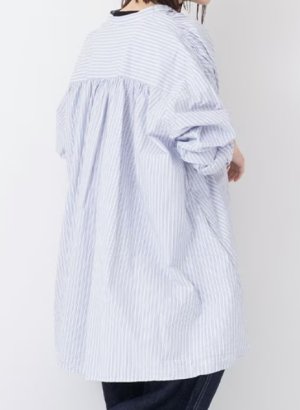 画像3: Veritecoeur       　プルオーバーシャツ　　カラー；NAVY×RED STRIPE　サイズ；F (3)