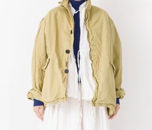 画像1: Veritecoeur       　ガーメントダイショートコート　　カラー；ブラック　サイズ；F (1)