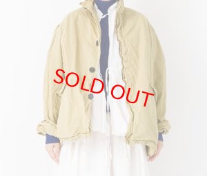 画像1: Veritecoeur       　ガーメントダイショートコート　　カラー；ベージュ　サイズ；F (1)