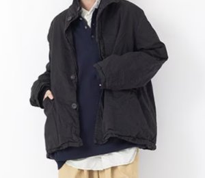 画像1: Veritecoeur       　ガーメントダイショートコート　　カラー；ブラック　サイズ；F (1)