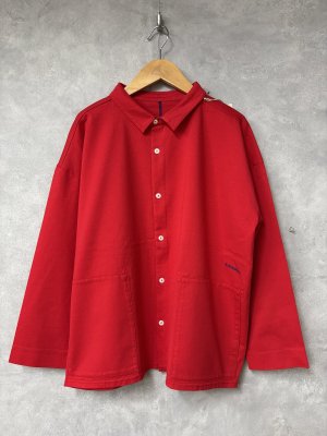 画像1: 2026   快晴堂　　カットソーシャツ　2:レッド　サイズ；F (1)