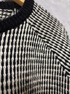 画像2: YARRA 　柄編みニット　97；ブラック　　FREE (2)