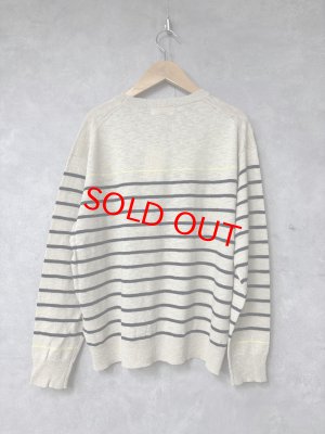 画像3: YARRA 　刺繍ボーダープルオバー　　58；ネイビー　　　FREE (3)