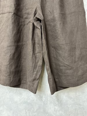 画像3: douxbleu　クラッシックリネンパンツ　62；ダークブラウン　サイズ；FREE (3)