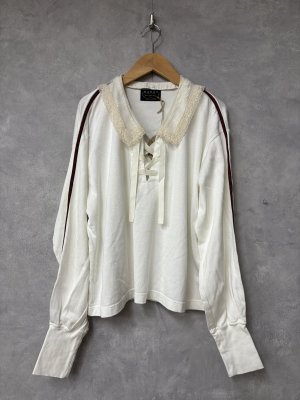 画像1: 2026春夏　MARET(マレ) 　プレーティングガーリースポーツT　　1；白　サイズ；F (1)