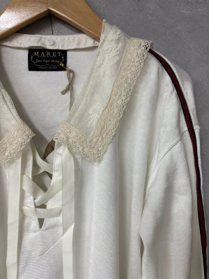 画像2: 2026春夏　MARET(マレ) 　プレーティングガーリースポーツT　　1；白　サイズ；F (2)