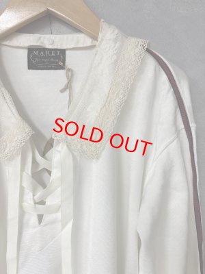 画像2: 2026春夏　MARET(マレ) 　プレーティングガーリースポーツT　　1；白　サイズ；F (2)