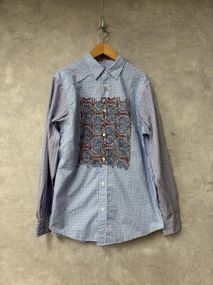 画像1: 2026春夏　MARET(マレ) 　ギンガムHOMEMADEシャツ　　14；ブルー　サイズ；F (1)