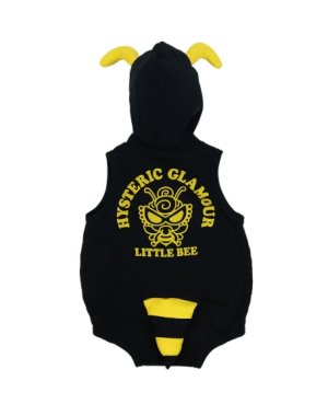 画像2: MY FIRST HYSTERIC　 LITTLE BEE 裏毛ロンパース　　10；ブラック　　サイズ；F(70-80cm) (2)