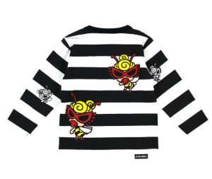 画像3: MY FIRST HYSTERIC　 LITTLE BEE ボーダー 長袖Tシャツ　　00；ホワイト (3)