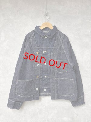 画像1: 2026春夏　MARET(マレ) 　　セルビッチデニムドッキングジャケット　4；紺 (1)
