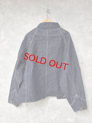 画像3: 2026春夏　MARET(マレ) 　　セルビッチデニムドッキングジャケット　4；紺 (3)