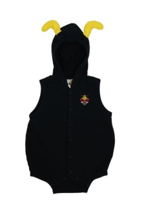 画像1: MY FIRST HYSTERIC　 LITTLE BEE 裏毛ロンパース　　10；ブラック　　サイズ；F(70-80cm) (1)