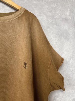 画像2: 2026春夏　MARET(マレ) 　　 カットオフビンテージスエットT　　7；茶　 (2)