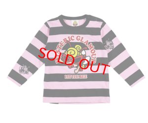 画像1: MY FIRST HYSTERIC　 LITTLE BEE ボーダー 長袖Tシャツ　　29；ピンク系 (1)